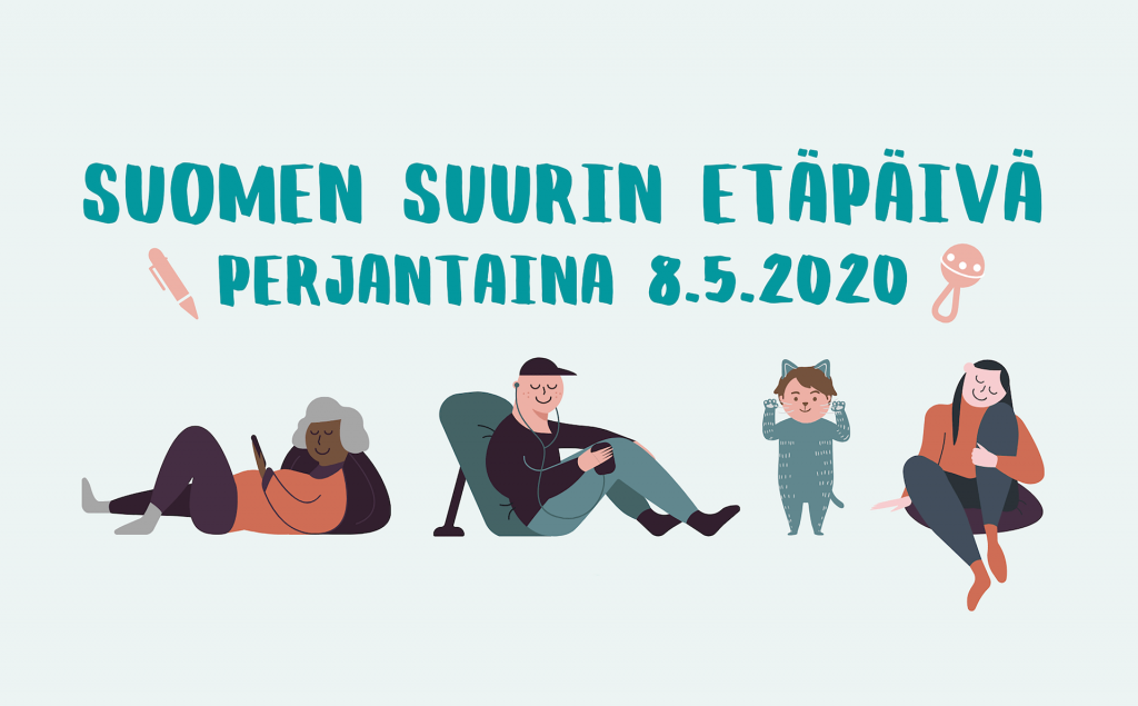 Annalan huvilan 8.5.2020 järjestämän Suomen suurin etäpäivä -verkkotapahtuman Facebook-tapahtuman kansikuva.